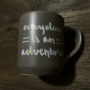 Room Essentials Everyday Is An Adventure Coffee Tea Mug Cup Drinkware Gray White